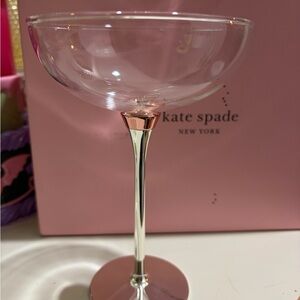 kate spade Rosy Glow Champagne saucer glasses